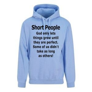 Short People God Only Lets Things Grow Untill They Are Perfect Unisex Surf Hoodie