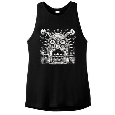 Surrealistic Pagan God Of The Stove Hearth And Domesticity Ladies PosiCharge Tri-Blend Wicking Tank