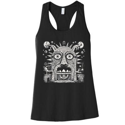 Surrealistic Pagan God Of The Stove Hearth And Domesticity Women's Racerback Tank