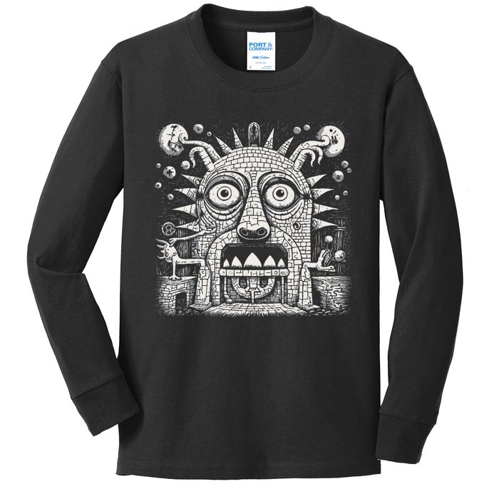 Surrealistic Pagan God Of The Stove Hearth And Domesticity Kids Long Sleeve Shirt