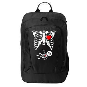 Skeleton Pregnancy Gift Xray Halloween Pregnant Great Gift City Backpack