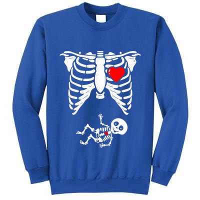 Skeleton Pregnancy Gift Xray Halloween Pregnant Great Gift Tall Sweatshirt