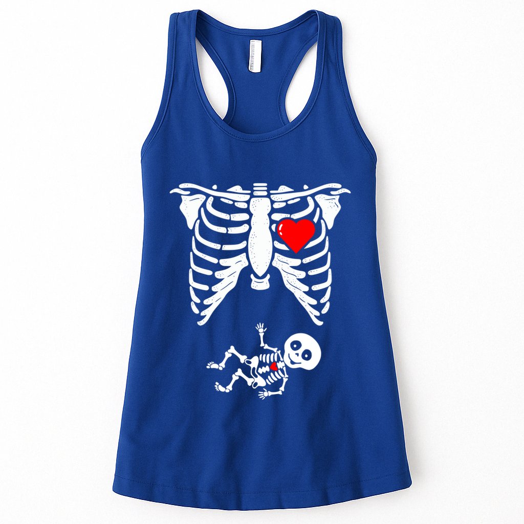 Skeleton Pregnancy Gift Xray Halloween Pregnant Great Gift Womens Tank Top