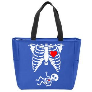 Skeleton Pregnancy Gift Xray Halloween Pregnant Great Gift Zip Tote Bag