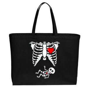 Skeleton Pregnancy Gift Xray Halloween Pregnant Great Gift Cotton Canvas Jumbo Tote