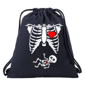 Skeleton Pregnancy Gift Xray Halloween Pregnant Great Gift Drawstring Bag