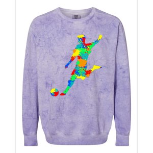 Soccer Player Gift Colorblast Crewneck Sweatshirt