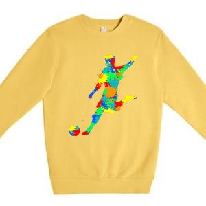 Soccer Player Gift Premium Crewneck Sweatshirt