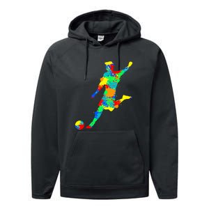 Soccer Player Gift Performance Fleece Hoodie