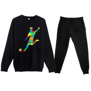 Soccer Player Gift Premium Crewneck Sweatsuit Set