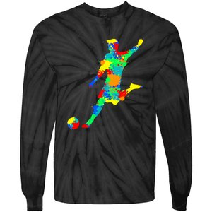 Soccer Player Gift Tie-Dye Long Sleeve Shirt