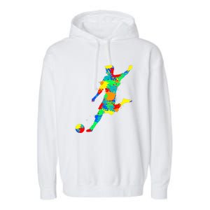 Soccer Player Gift Garment-Dyed Fleece Hoodie