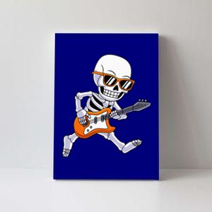 Skeleton Playing Guitar Rock & Roll Halloween Canvas