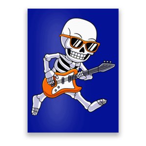 Skeleton Playing Guitar Rock & Roll Halloween Poster