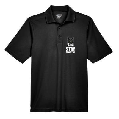 Stay Pawsitive Gift Men's Origin Performance Pique Polo