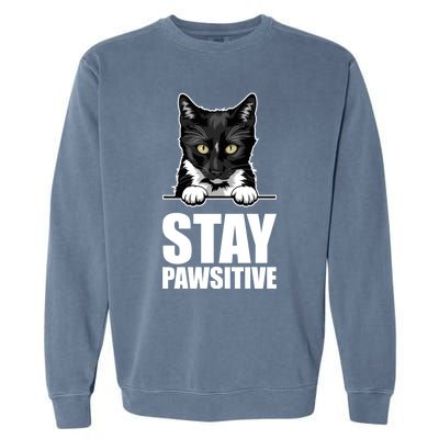 Stay Pawsitive Gift Garment-Dyed Sweatshirt