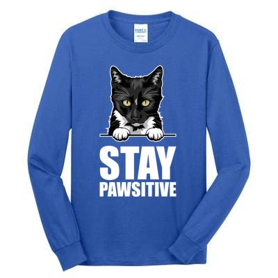 Stay Pawsitive Gift Tall Long Sleeve T-Shirt