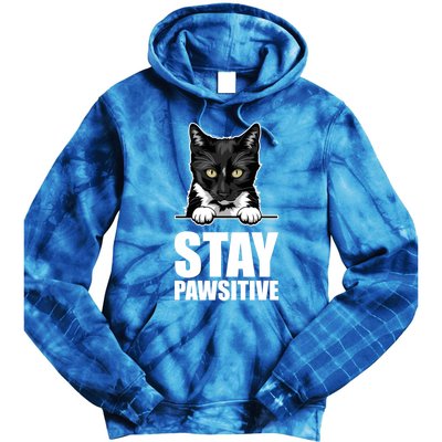 Stay Pawsitive Gift Tie Dye Hoodie