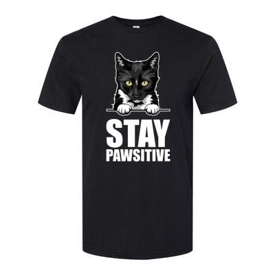 Stay Pawsitive Gift Softstyle CVC T-Shirt