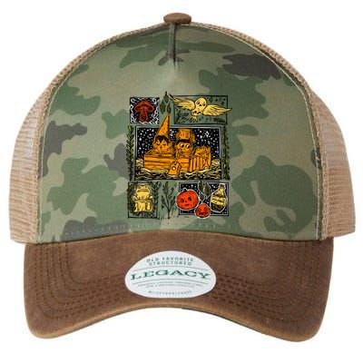 Spooky Pottsfield Harvest Festival Pumpkin Vibes Halloween Gift Legacy Tie Dye Trucker Hat