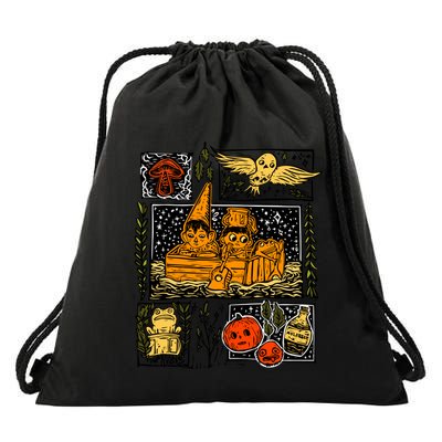 Spooky Pottsfield Harvest Festival Pumpkin Vibes Halloween Gift Drawstring Bag