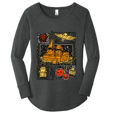 Spooky Pottsfield Harvest Festival Pumpkin Vibes Halloween Gift Women's Perfect Tri Tunic Long Sleeve Shirt