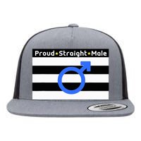 Straight Proud Heterosexual Male Flat Bill Trucker Hat