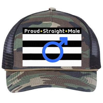 Straight Proud Heterosexual Male Retro Rope Trucker Hat Cap