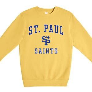 St. Paul High School Saints Raglan Baseball Premium Crewneck Sweatshirt