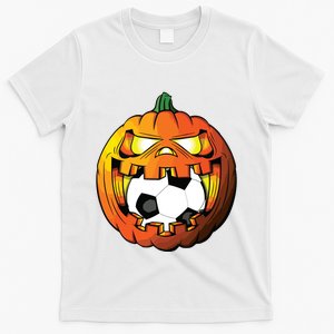 Soccer Player Halloween Pumpkin Skeleton Tees Boy T-Shirt