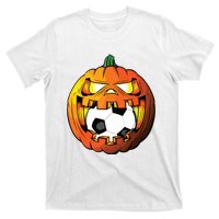 Soccer Player Halloween Pumpkin Skeleton Tees Boy T-Shirt