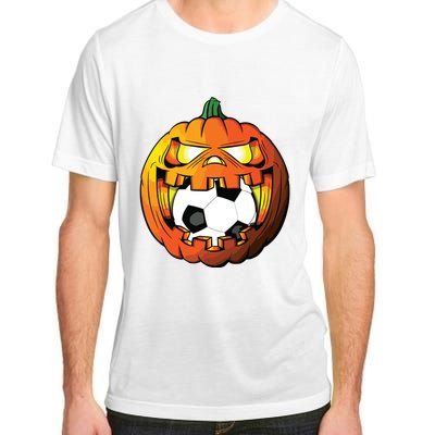 Soccer Player Halloween Pumpkin Skeleton Tees Boy Adult ChromaSoft Performance T-Shirt