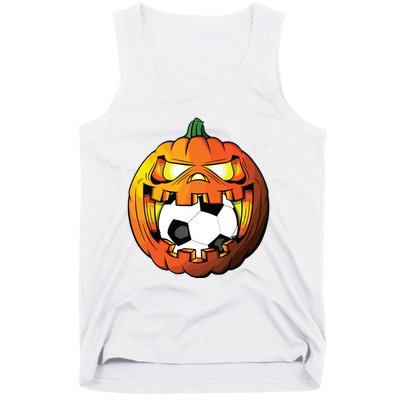 Soccer Player Halloween Pumpkin Skeleton Tees Boy Tank Top