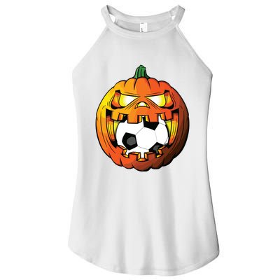 Soccer Player Halloween Pumpkin Skeleton Tees Boy Women’s Perfect Tri Rocker Tank