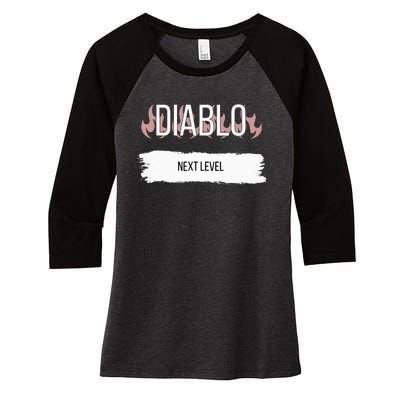 Sauce Packet Hot Diablo Women's Tri-Blend 3/4-Sleeve Raglan Shirt