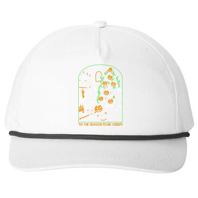 Skeleton Pumpkin Halloween Snapback Five-Panel Rope Hat