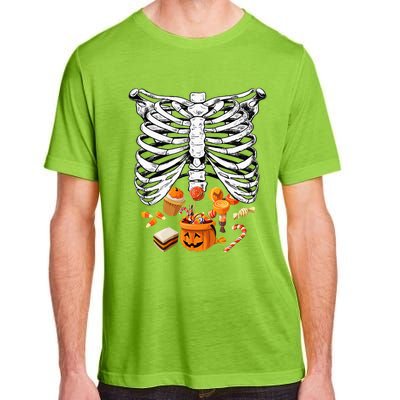 Skeleton Pregnancy Halloween Candy Rib Cage Adult ChromaSoft Performance T-Shirt