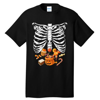 Skeleton Pregnancy Halloween Candy Rib Cage Tall T-Shirt