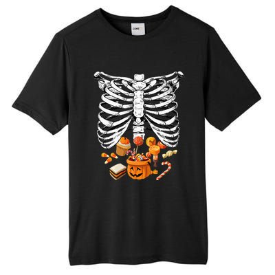 Skeleton Pregnancy Halloween Candy Rib Cage Tall Fusion ChromaSoft Performance T-Shirt