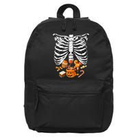 Skeleton Pregnancy Halloween Candy Rib Cage 16 in Basic Backpack