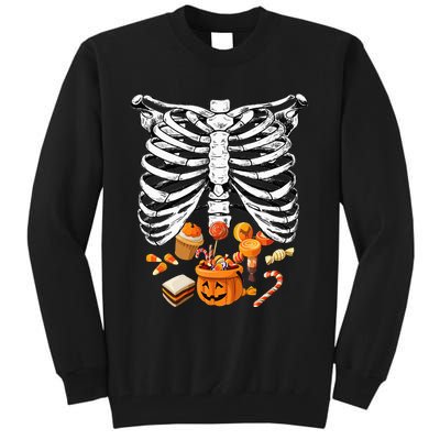 Skeleton Pregnancy Halloween Candy Rib Cage Tall Sweatshirt