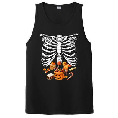 Skeleton Pregnancy Halloween Candy Rib Cage PosiCharge Competitor Tank