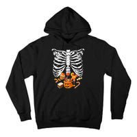 Skeleton Pregnancy Halloween Candy Rib Cage Tall Hoodie