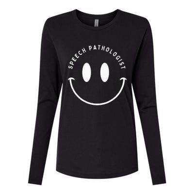 Speech Pathologist Happy Smile Speech Pathology Womens Cotton Relaxed Long Sleeve T-Shirt