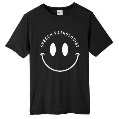 Speech Pathologist Happy Smile Speech Pathology Tall Fusion ChromaSoft Performance T-Shirt