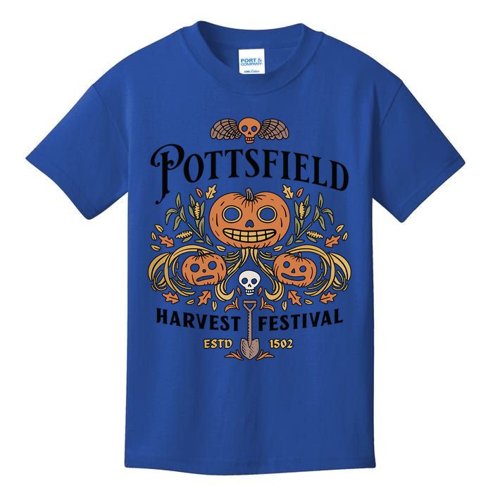 Spooky Pottsfield Harvest Festival Pumpkin Vibes Halloween Meaningful Gift Kids T-Shirt