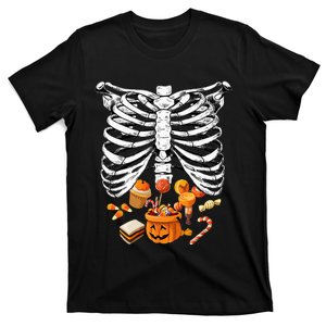 Skeleton Pregnancy Halloween Candy Rib Cage T-Shirt