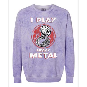 Sousaphone Play Heavy Metal Marching Band Colorblast Crewneck Sweatshirt