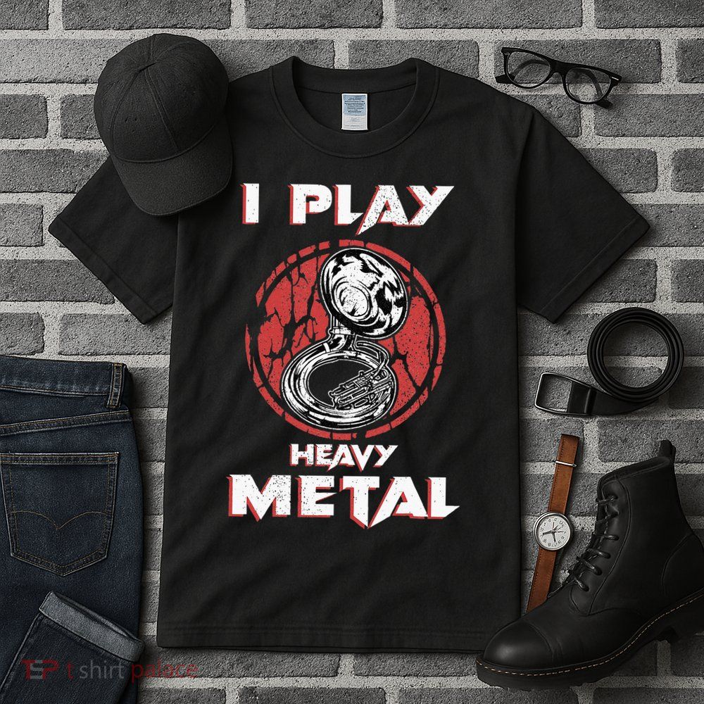 Sousaphone Play Heavy Metal Marching Band Tall T-Shirt
