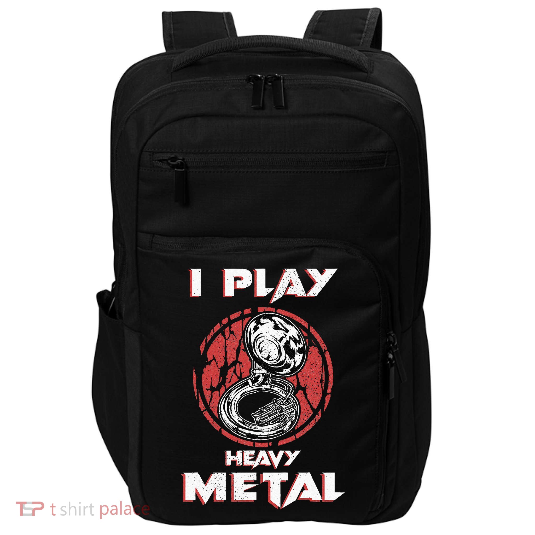 Sousaphone Play Heavy Metal Marching Band Impact Tech Backpack